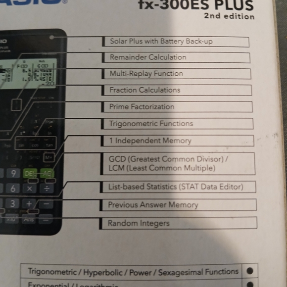 Casio fx-300ES Scientific Calculator - Picture 2 of 3